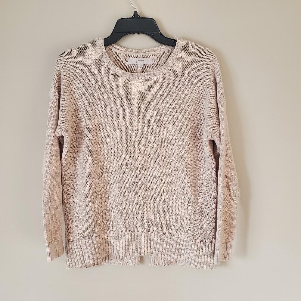 LOFT Oatmeal Tan Sweater Small